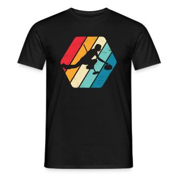 Joueur de curling Cadeau de sports d’hiver - T-shirt homme - noir - Devant - AI Model Male 178 light (178cm)
