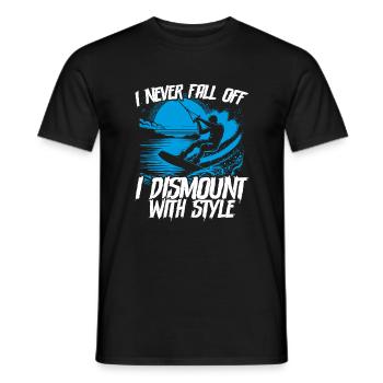 Wakeboarder Wakesurfing Je ne tombe jamais wakesurfer - T-shirt homme - noir - Devant - AI Model Male 178 light (178cm)