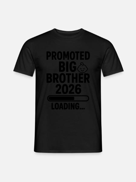 Schwangerschaftsverkuendung Grosser Bruder 2026 - Männer T-Shirt - Schwarz
