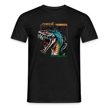 Mystical Serpent: Unleash the Beast Within - Men's T-Shirt - black - Front - AI Model Male 178 light (178cm)