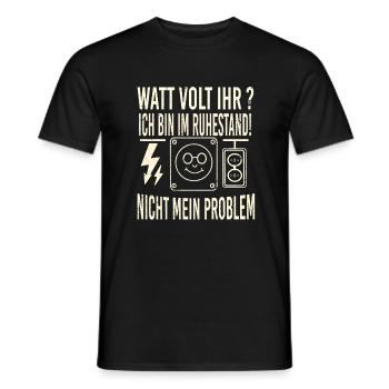 Retired electrician - Men's T-Shirt - black - Front - AI Model Male 178 light (178cm)