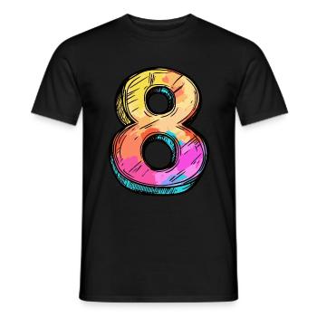 Bande dessinée à 8 chiffres - T-shirt homme - noir - Devant - AI Model Male 178 light (178cm)