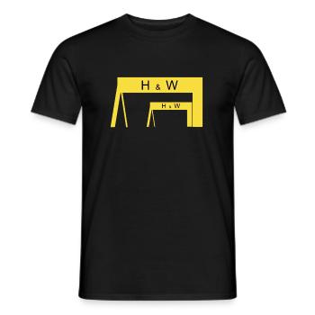 Harland & Wolff - Men's T-Shirt - black - Front - AI Model Male 178 light (178cm)