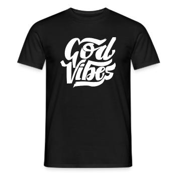 GOD VIBES - T-shirt homme - noir - Devant - AI Model Male 178 light (178cm)