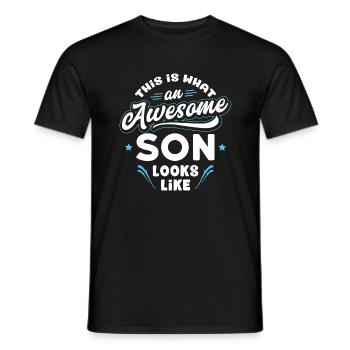 This Is What An Awesome Son Looks Like - T-shirt homme - noir - Devant - AI Model Male 178 light (178cm)