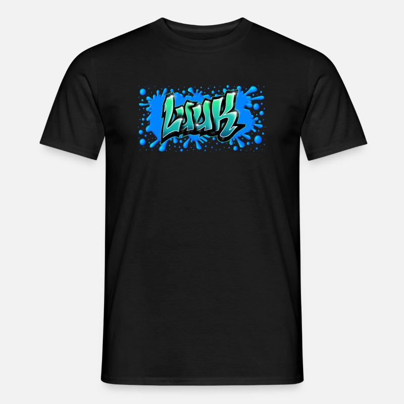 GRAFFITI LUUK PRINTABLE - Männer T-Shirt - Schwarz