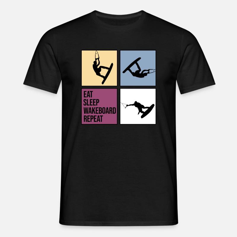 wakeboard wakeboard câble wasserratte répéter - T-shirt Homme - noir
