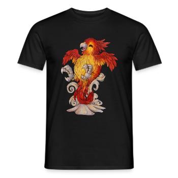 Niedlicher chubby Phönix Chibi - Fantasyliebhaber - Männer T-Shirt - Schwarz - Vorne - AI Model Male 178 light (178cm)