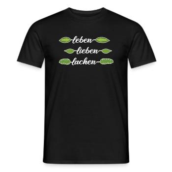 natural plants green thumb monstera - Men's T-Shirt - black - Front - AI Model Male 178 light (178cm)