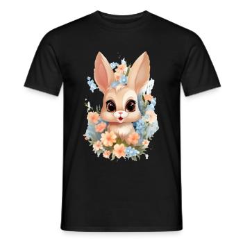 Mignon Lapin Bébé 2 - T-shirt homme - noir - Devant - AI Model Male 178 light (178cm)