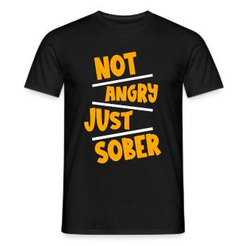 Not Angry Just Sober 2 - Men's T-Shirt - black - Front - AI Model Male 178 light (178cm)