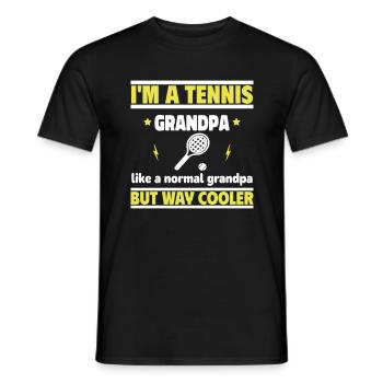 I'm a tennis grandpa - Men's T-Shirt - black - Front - AI Model Male 178 light (178cm)
