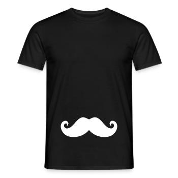 Moustache - T-shirt homme - noir - Devant - AI Model Male 178 light (178cm)