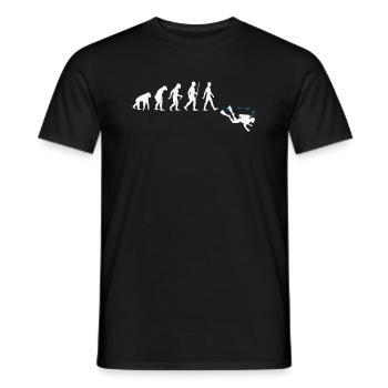 Evolution Of Tauchen - Funny Scuba Diving Gift - Männer T-Shirt - Schwarz - Vorne - AI Model Male 178 light (178cm)