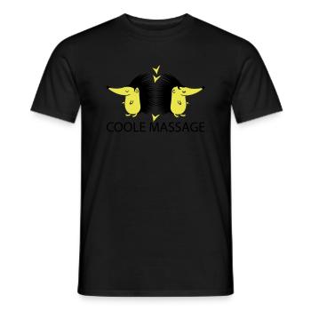 Coole Massage - Männer T-Shirt - Schwarz - Vorne - AI Model Male 178 light (178cm)