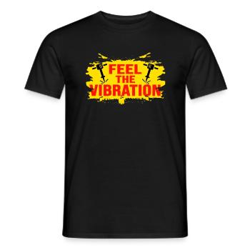 presslufthammer straßenbau vibration hausbau - Männer T-Shirt - Schwarz - Vorne - AI Model Male 178 light (178cm)