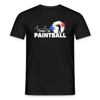 Paintball Gotcha Paintballspieler - Männer T-Shirt - Schwarz - Vorne - AI Model Male 178 light (178cm)
