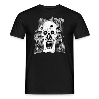 Creepy Horror Movie Fan Design - Men's T-Shirt - black - Front - AI Model Male 178 light (178cm)
