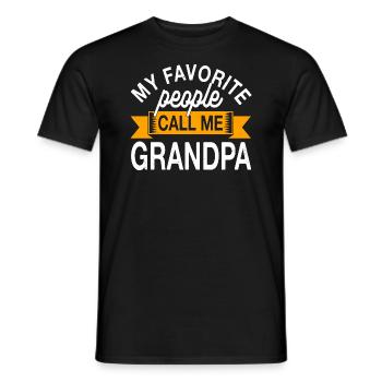 Opa Großvater Mes gens préférés m’appellent grand-père - T-shirt homme - noir - Devant - AI Model Male 178 light (178cm)