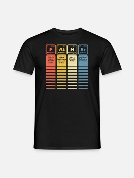 Lustige Vaterelemente Chemie im Periodensystem - T-shirt herr - svart