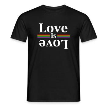 LOve is Love Rainbow Stripes - Männer T-Shirt - Schwarz - Vorne - AI Model Male 178 light (178cm)