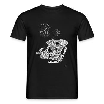 motor - Men's T-Shirt - black - Front - AI Model Male 178 light (178cm)