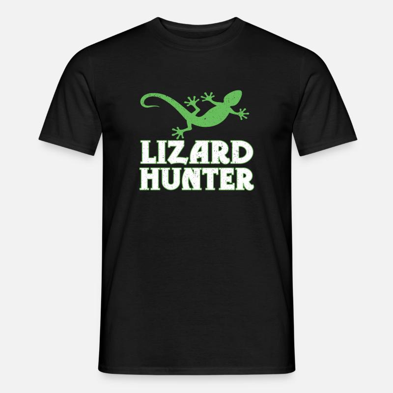Eidechse - Männer T-Shirt - Schwarz
