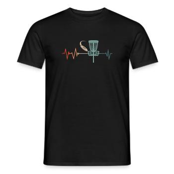 Battement de cœur de disque de golf - T-shirt homme - noir - Devant - AI Model Male 178 light (178cm)