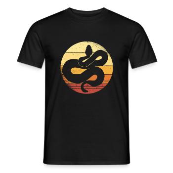 Snake - Men's T-Shirt - black - Front - AI Model Male 178 light (178cm)