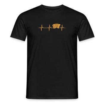 Battement de coeur d'accordéon - T-shirt homme - noir - Devant - AI Model Male 178 light (178cm)