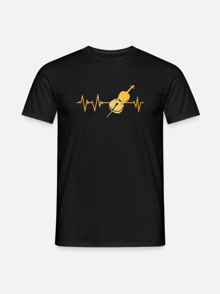 Battement de coeur de violoncelle - T-shirt homme - noir