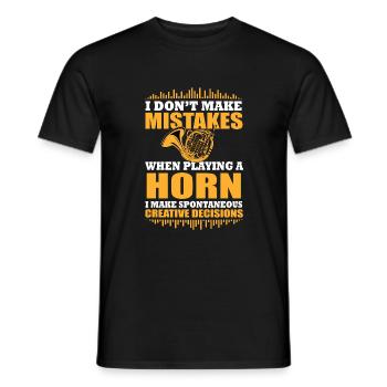 Hornisten SPruch - Männer T-Shirt - Schwarz - Vorne - AI Model Male 178 light (178cm)