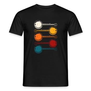 banjo - Men's T-Shirt - black - Front - AI Model Male 178 light (178cm)