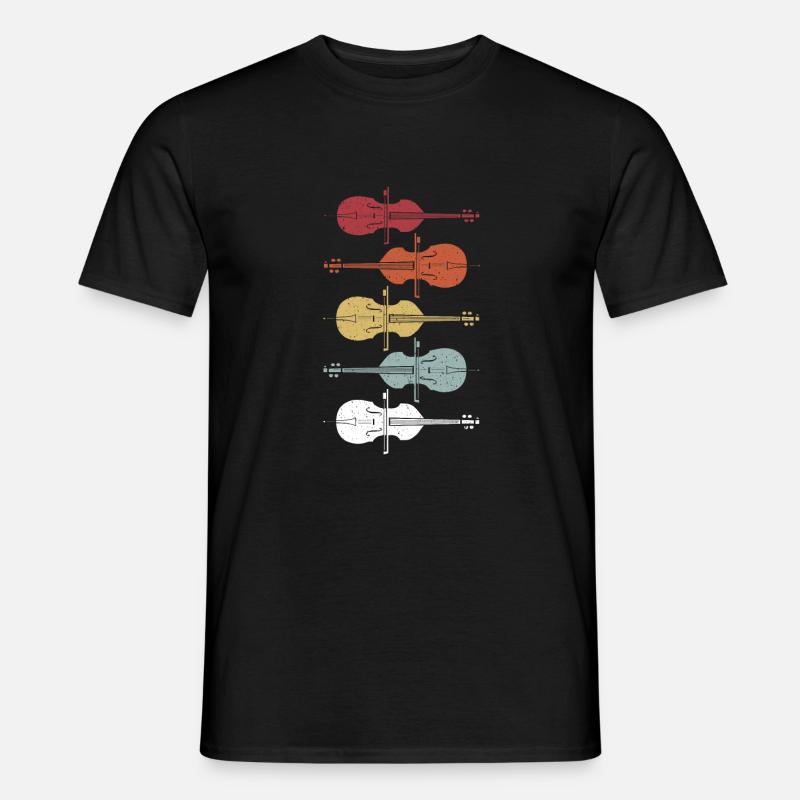 Kontrabass - Männer T-Shirt - Schwarz