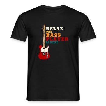 bassist - Men's T-Shirt - black - Front - AI Model Male 178 light (178cm)