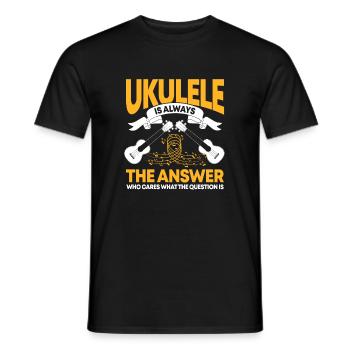 Ukulele - T-shirt homme - noir - Devant - AI Model Male 178 light (178cm)