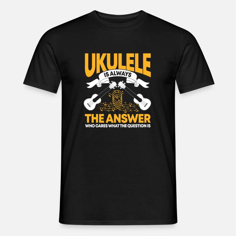Ukulele - Männer T-Shirt - Schwarz