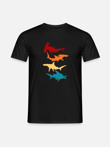 Hammerhaie Geschenk - Männer T-Shirt - Schwarz