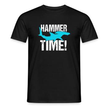 Hammerhead shark saying - Men's T-Shirt - black - Front - AI Model Male 178 light (178cm)
