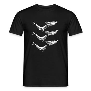 Wale - Männer T-Shirt - Schwarz - Vorne - AI Model Male 178 light (178cm)