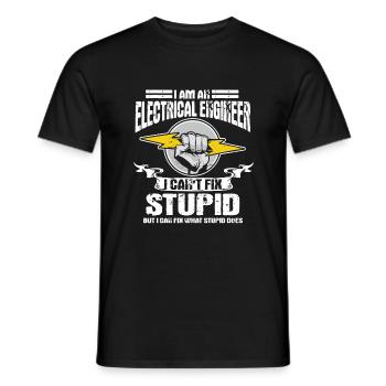 Elektroingenieur - Männer T-Shirt - Schwarz - Vorne - AI Model Male 178 light (178cm)