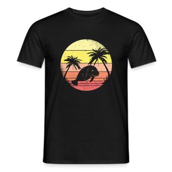 Larmas et les palmiers - T-shirt homme - noir - Devant - AI Model Male 178 light (178cm)