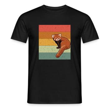 Panda rouge - T-shirt homme - noir - Devant - AI Model Male 178 light (178cm)