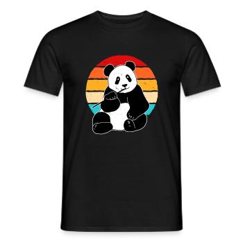 Panda - T-shirt homme - noir - Devant - AI Model Male 178 light (178cm)