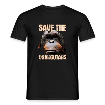 Schützt Die Orang-Utans - Männer T-Shirt - Schwarz - Vorne - AI Model Male 178 light (178cm)