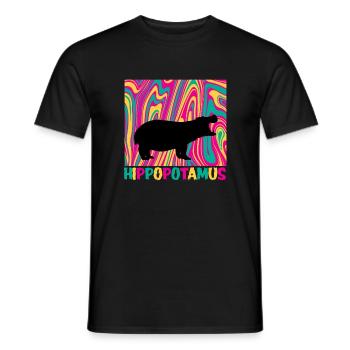 Nilpferd Geschenk - Männer T-Shirt - Schwarz - Vorne - AI Model Male 178 light (178cm)