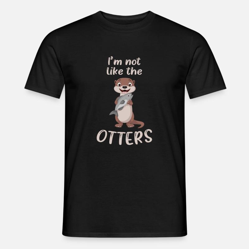 Otter - Männer T-Shirt - Schwarz