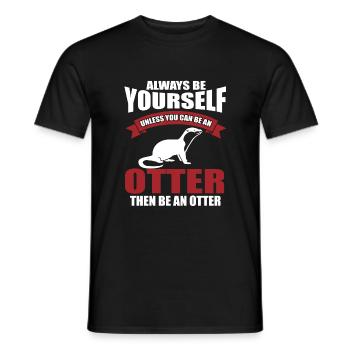 Loutres - T-shirt homme - noir - Devant - AI Model Male 178 light (178cm)