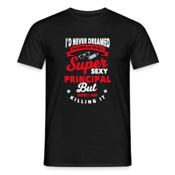 Schulleiter Geschenk - Männer T-Shirt - Schwarz - Vorne - AI Model Male 178 light (178cm)