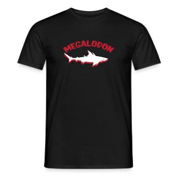 megalodon - Men's T-Shirt - black - Front - AI Model Male 178 light (178cm)